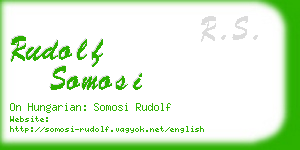 rudolf somosi business card